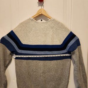 Gap Men's Pullover Blue Stripped Colorblock Sweater Size XL NWT